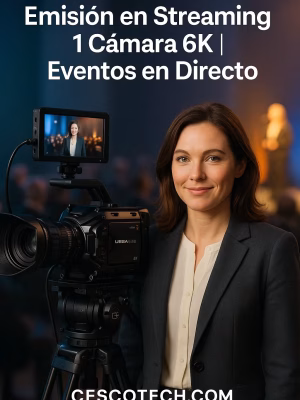 Emisión en Streaming 1 Cámara 6K | Eventos en Directo
