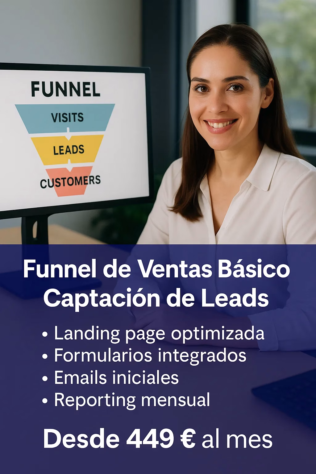 funnel de ventas básico para captación de leads
