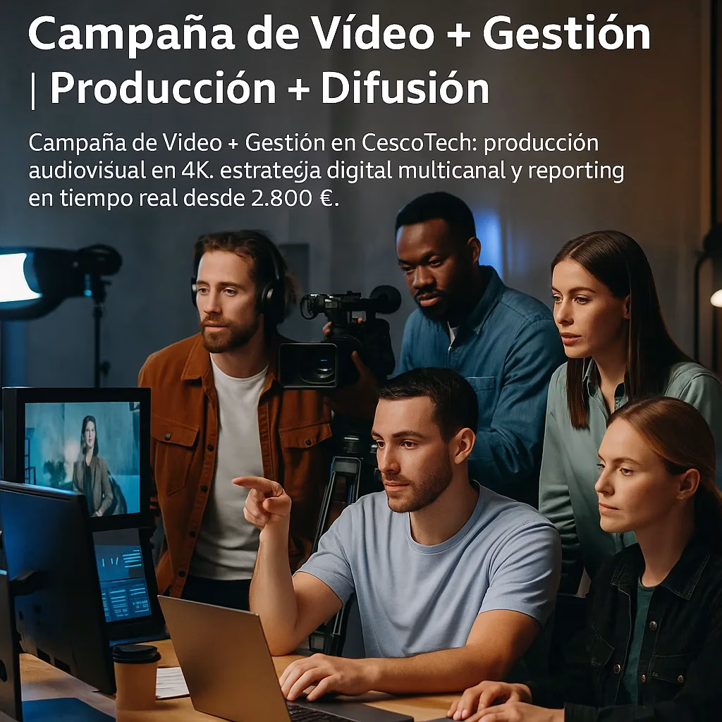 Campaña de Vídeo + Gestión | Producción + Difusión – CescoTech.com